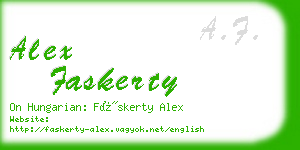 alex faskerty business card